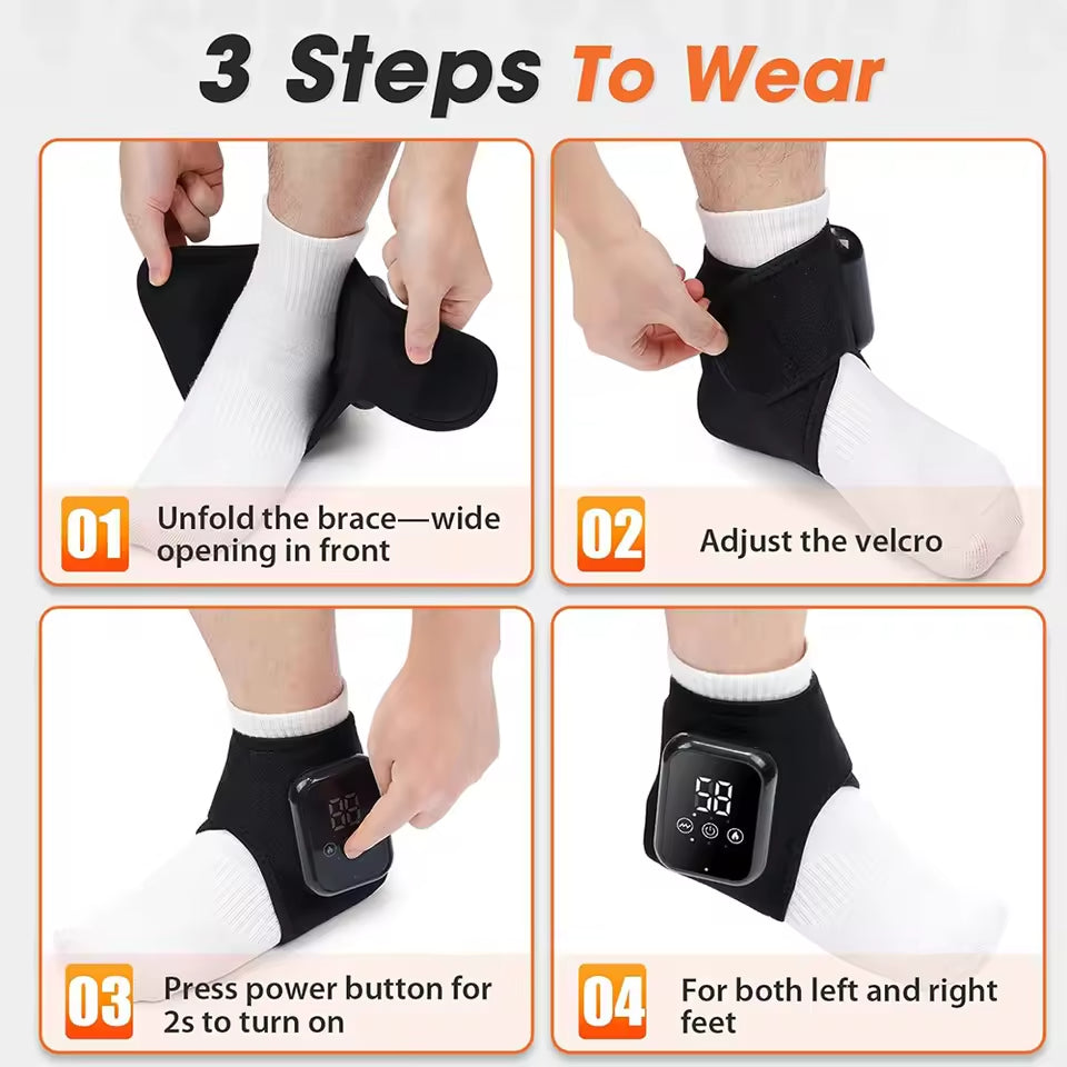 Heated Ankle Brace with Vibration Massage