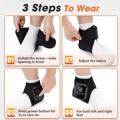 Heated Ankle Brace with Vibration Massage
