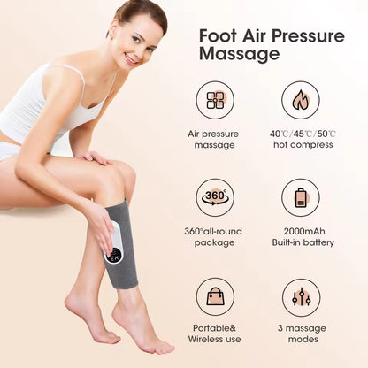 360° Electric Calf Massager – Air Compression & Heat