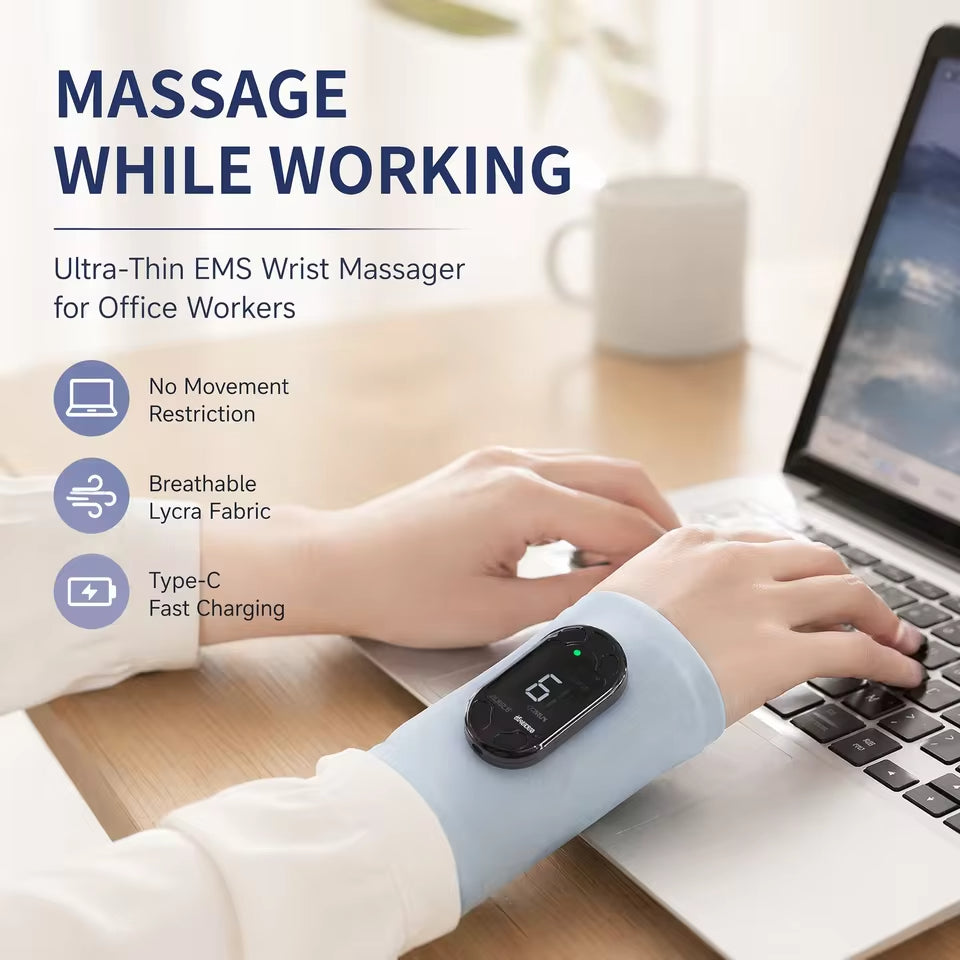 EMS Wrist Massager – Heat & Vibration Wrist Brace