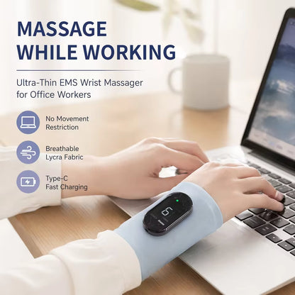 EMS Wrist Massager – Heat & Vibration Wrist Brace