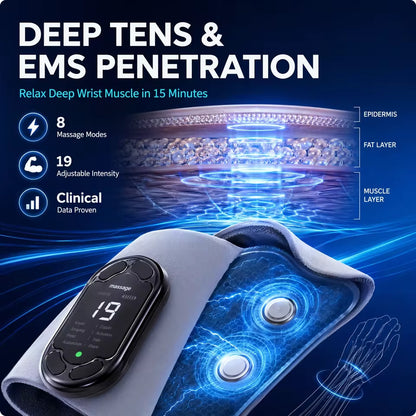 EMS Wrist Massager – Heat & Vibration Wrist Brace
