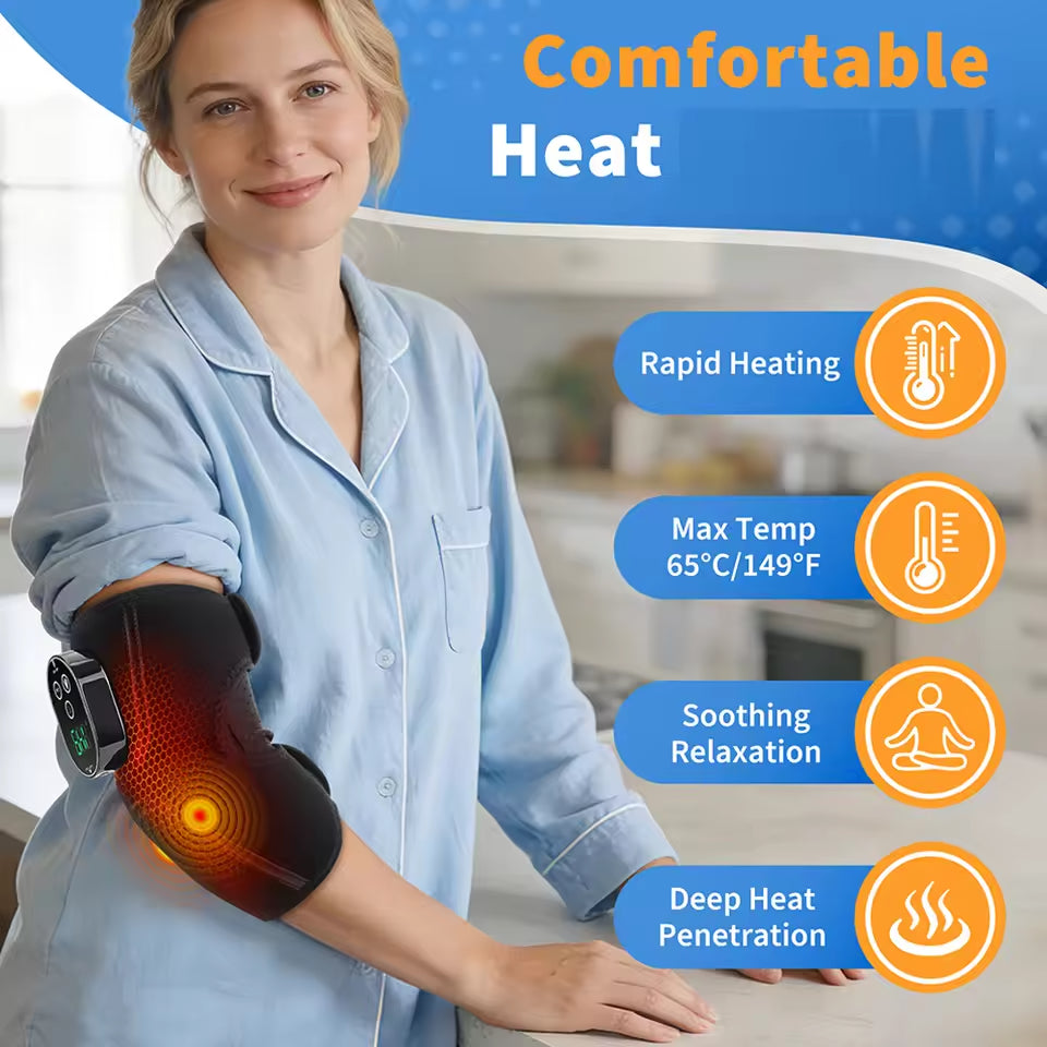 2-in-1 Thermal Elbow Massager – Heat & Vibration