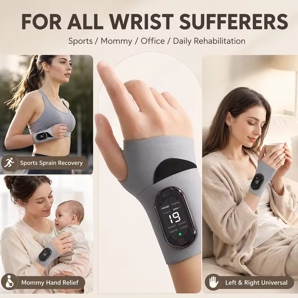 EMS Wrist Massager – Heat & Vibration Wrist Brace