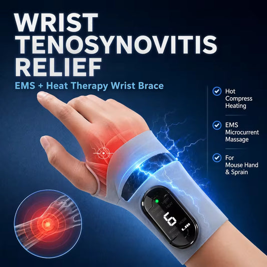 EMS Wrist Massager – Heat & Vibration Wrist Brace